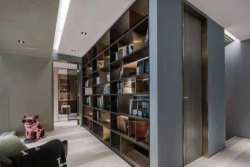 现代前卫风格室内装修效果图-一里洋房复式楼200平米-书房